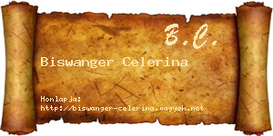 Biswanger Celerina névjegykártya